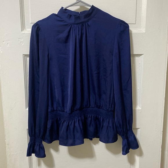 Scoop women’s blue peplum blouse - Picture 1 of 6